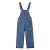 Rolanko Girls Denim Overalls Bow Baggy Wide Leg Jean Jumpsuit