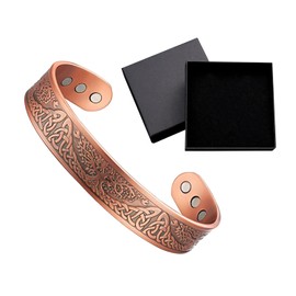 1 Piece Antique Copper Bracelet with 1 Black Jewelry Box, Vintage Alloy Jewellery, Adjustable Fashion and Versatile Bracelet, Copper Jewelry for Men and Women