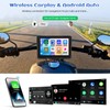 CAMECHO Portable Screen for Motorcycle, Wireless CarPlay & Android Car