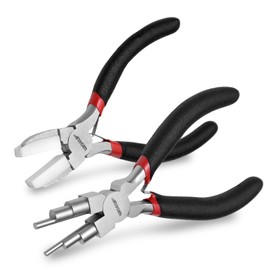 WISEUP Jewelry Pliers Set - 6 in 1 Bail Making Plier, Making Nylon Plier for Jewelry DIY Craft，Repair & Wire Wrapping，jewelry making tools