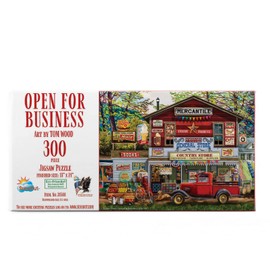 SUNSOUT INC - Open for Business - 300 pc Jigsaw Puzzle by Artist: Tom Wood - Finished Size 18" x 24" - MPN# 28508