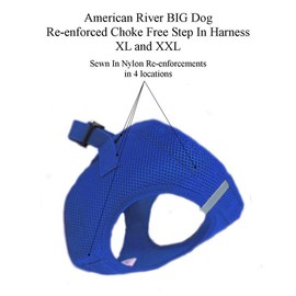 Choke Free Reflective Step in Ultra Harness - Blue American River (Small)