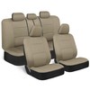 BDK OS-309-AB Tan Trim Black Car Seat Covers Full 9