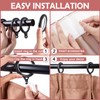 WCIC 32 Pack Curtain Rings and Hooks Black 40mm Hanging