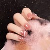 New Year's Nail 24 Piece Set Pink Temperament Take Photos,