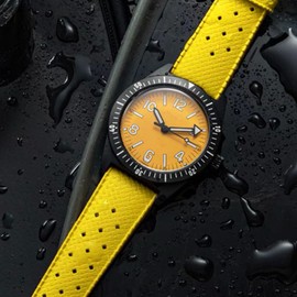 Nixiamy Rubber Watch Strap 20mm 22mm Quick Release Tropical Style Universal Rubber Watch Band Replacement band Strap for Men Women (Yellow, 20mm)