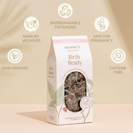 Birth Ready - Award-Winning Organic Raspberry Leaf Tea with Peppermint | Pregnancy & Postpartum Essential | 15 Biodegradable Teabags | Labour Support & Natural Healing | Mummy's Organics