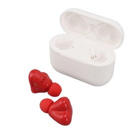 Cute Heart Shaped Earbuds Noise Cancelling Wireless Earbuds with 8 Earplugs, Earbuds, HiFi Stereo Earphones for Cell Phone Laptop