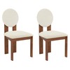 Giantex Sherpa Dining Chairs Set of 2, Mid Century Modern