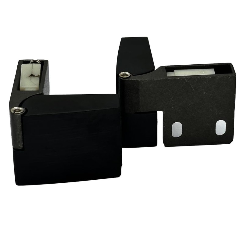 KAFENDA 2pcs Black Frameless Door Hinge Glass Door Hinges is