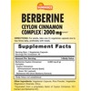 Sundance Berberine with Ceylon Cinnamon | 2000mg | 40 Capsules