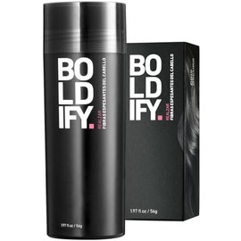 BOLDIFY Fibras Capilares para Cabello Fino (Gris oscuro) Polvo Pelo Hombre – Botella 56g – Relleno Natural, Oculta al Instante la Pérdida de Cabello – Fibra Capilar Hombre, Mujer