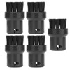 5-Piece Set Steam Cleaner Cleaning Brushes, Black Steam Mop Brush