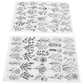 COHEALI 2 Hojas estabilizador de bordado patrones de bordado a mano hoja soluble en agua para bordar Material de estabilización para bordado Material soluble para bordado a máquina. manual