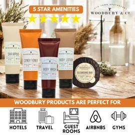 WOODBURY & CO Hotel Soap & Bulk Toiletries (150 PK, 1 oz each),Airbnb Essentials for Hosts & Guests Shampoo & Conditioner Supplies,Guest,Hotel Toiletries Bulk Set,Mini Travel Size Toiletries,Air BnB