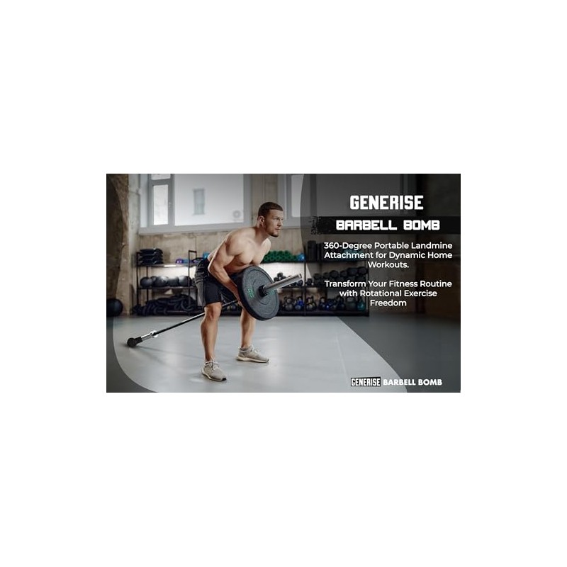 360-Degree Portable Barbell Bomb Landmine Attachment for Dynamic Home Workouts