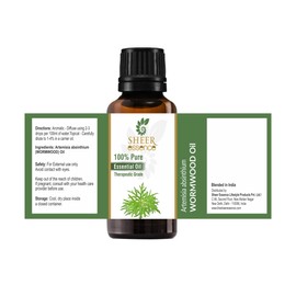 Sheer Essence Wormwood Oil (Artemisia Absinthium) Essential Oil 100% Pure Natural Undiluted Uncut Therapeutic Grade Oil 1.01 Fl.OZ
