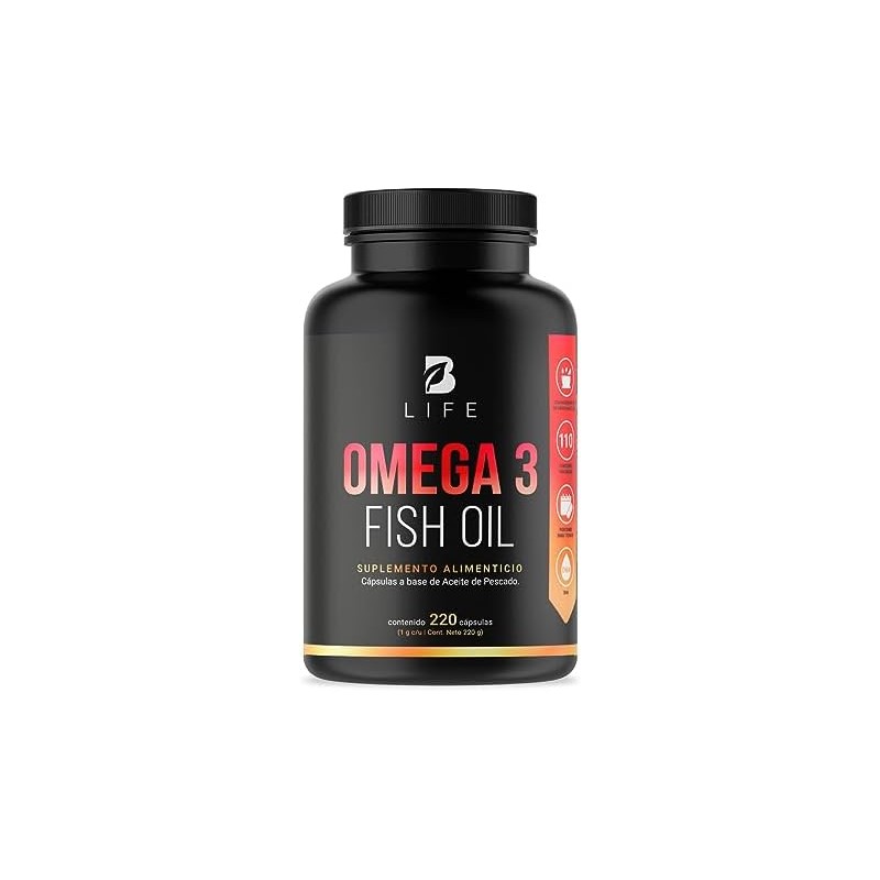 B Life Omega 3 Aceite de Pescado 220 Cápsulas con