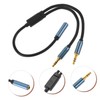 CAXUSD 1pc Headphone Audio Splitter y Adapter Cable Compact Earphone