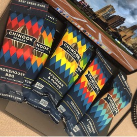 Chinook Seedery Roasted Sunflower Seeds - Jumbo Seeds Keto Snacks - Best For Snack Packs - Gluten Free, Non GMO Snack Food Gifts - 1.5 ounce (Pack of 7) - 7 Flavor Sampler Pack