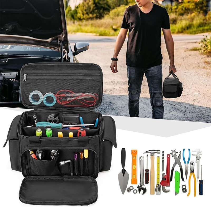 Tools Storage Bag, Tactical Work Tote with Anti-friction Bottom, Multi-purpose
