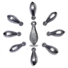 Bank Sinker Fishing Weights Sinkers Saltwater Bullet Lead Weights Sinkers, 3oz,4oz,5oz,12oz,16oz / 10, 25, 50, 100 PCS/Pick The Size and Qty (12 Oz / 10 PCS)
