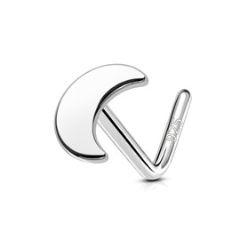 COCHARM Cute 925 Sterling Silver Nose Stud 20g Star Moon Heart Nose Ring Stud 925 Silver L Bend Dainty Nose Piercing Studs for Women Men, 0.8*6, Cubic Zirconia, cubic zirconia