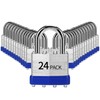 HZSY Padlocks Keyed Alike, Pack of 24, Laminated Steel Keyed