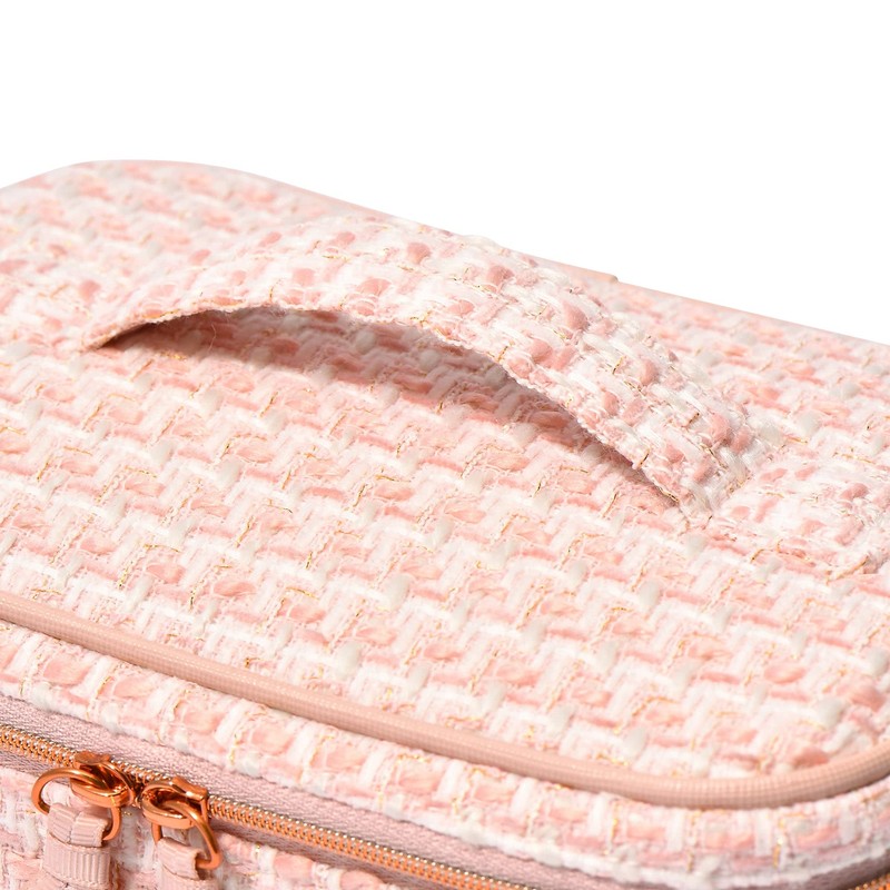 Francfranc Franc Tweed Vanity Pouch, Pink
