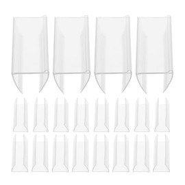 NUOBESTY 20 Pieces Movable Shelf Label Holder Plastic Transparent Price Tag Holder for Clamping Price Labels Price Tags Holder Label Display Holder for Supermarket Wooden Shelf