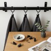 40 PcsCurtain Rings with Clips, 35mm Black Metal Curtain Hoops,