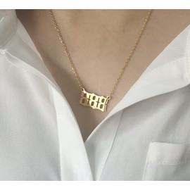 Angel Number 888 Necklace for Women,Number Necklace Gold Choker Jewelry Gifts