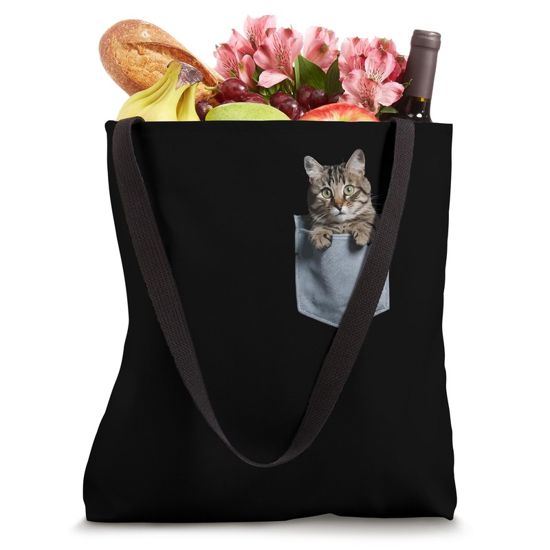 Somali Cat In Pocket Tote Bag