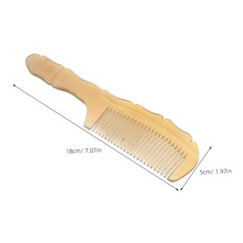 DECHOUS Natural Ox Horn Hair Comb for Women Static Scalp Massage Detangling Large for Quick Morning Routine Gentle Hair Sturdy Fine Tooth Design Home Use