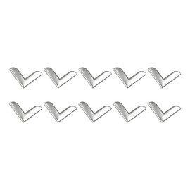 METALLIXITY Pack of 30 Book Corner Protectors (20 mm/0.79 Inches) Metal Decorative Edge Cover - for Album Menus Diary Housing Box Silver Tone