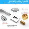 Square Shower Head Extension Arm with Flange 16.5 Inch Extra