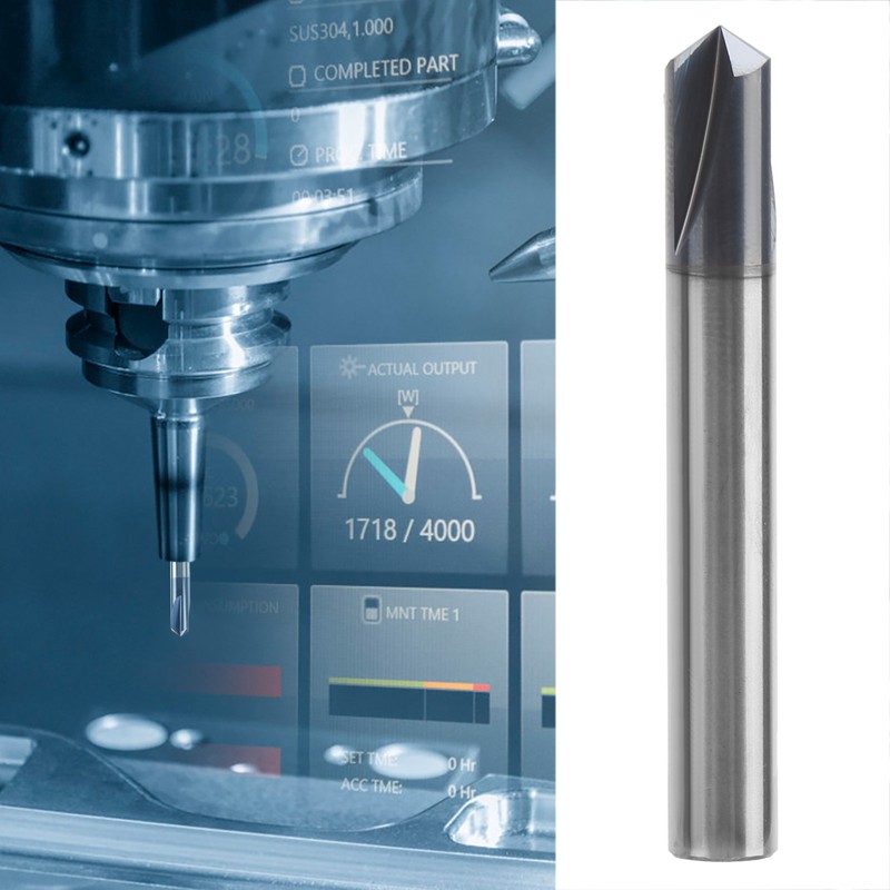3‑Flute Chamfer Cutter Drill Bit Tungsten Steel 120° CNC Chamfering