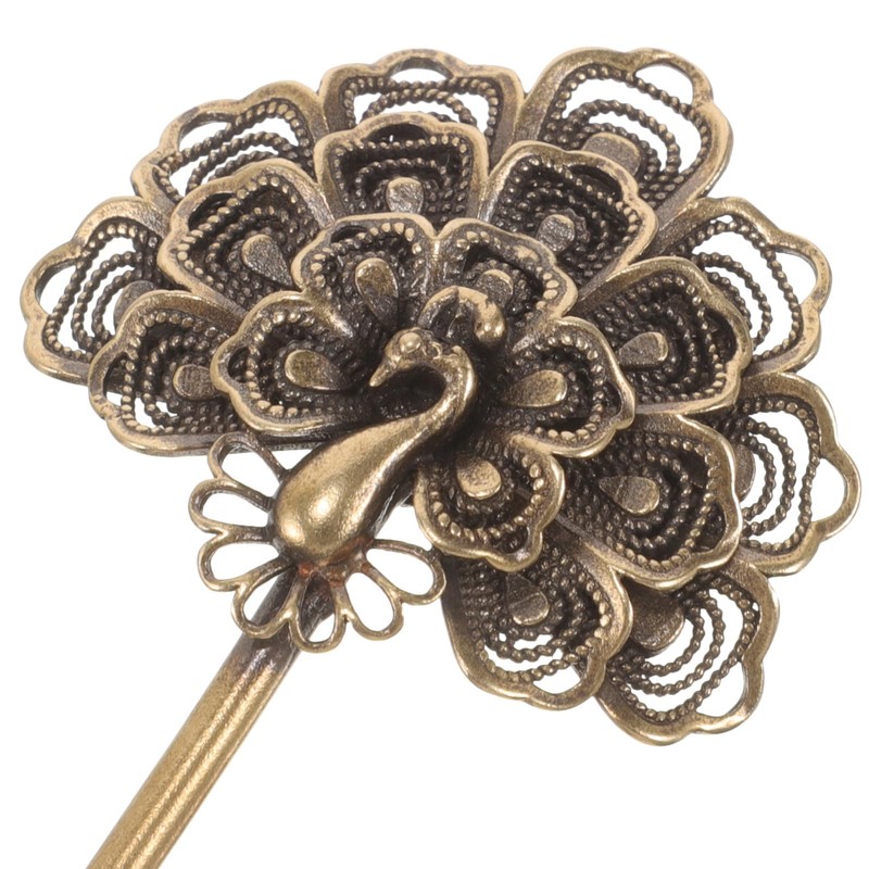 KOMBIUDA Peacock Design Copper Cigar Draw Enhancer Tool Durable Cigar