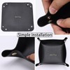 SHENGTIAN 4Pcs 6.7" x 6.7" Leather Jewelry Valet Tray for