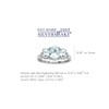 Silvershake 1.76 CTW 3 Stone Genuine Oval Shape Light Blue