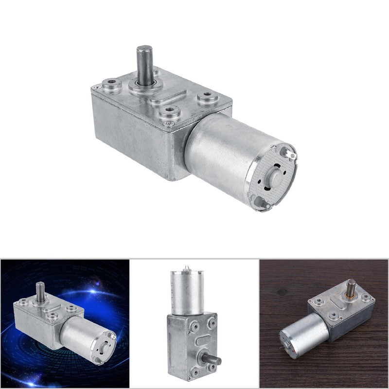 Reversible High Torque Worm Geared Motor DC 12V Reduction Motor(5RPM)