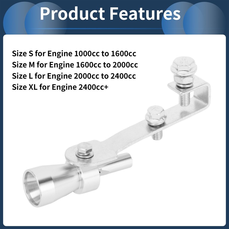 INFINAUTO Turbo Sound Muffler Pipe Whistle, Rear Tailpipe S Car