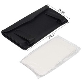 Car Tissue Holder, PU Leather Car Sun Visor Tissue Holder Black Car Tissue Face Mask Box Car Napkin Box Holder for Sun Visor Seat Door