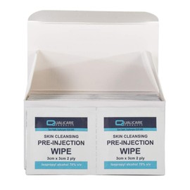 Pre-Injection Wipes Swabs (Boxed) 70% Alcohol x 100