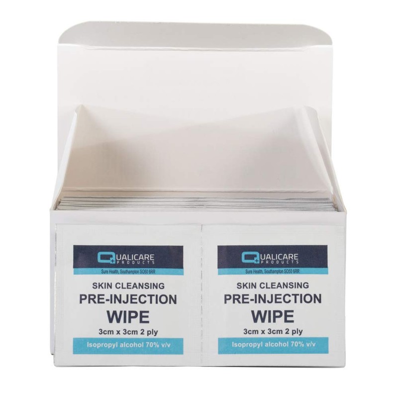 Pre-Injection Wipes Swabs (Boxed) 70% Alcohol x 100