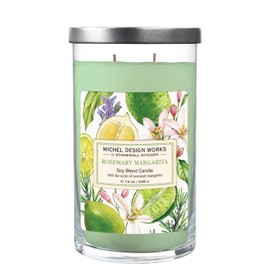 Michel Design Works Large Tumbler Candle with Lid, Rosemary Margarita