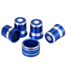 OywhC Interior Accessories Air Conditioner Vent Knob Cover for Honda Civic 2022 2023 2024 for HondaCRV2023 2024, Audio Radio Switch knob Decorative Cover, A/C Wind Outlet Lever Trim Cover (5Pcs Blue)