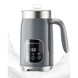 Milk Frother, Maestri House Variable Temp and Froth Thickness Milk Frother and Steamer, 14.1OZ/400ML Smart Touch Control Foam Maker, Memory Function for Latte, Warm Milk