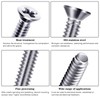 Ripeng 50 Pieces Extra Long Outlet Screws Machine Long Electrical