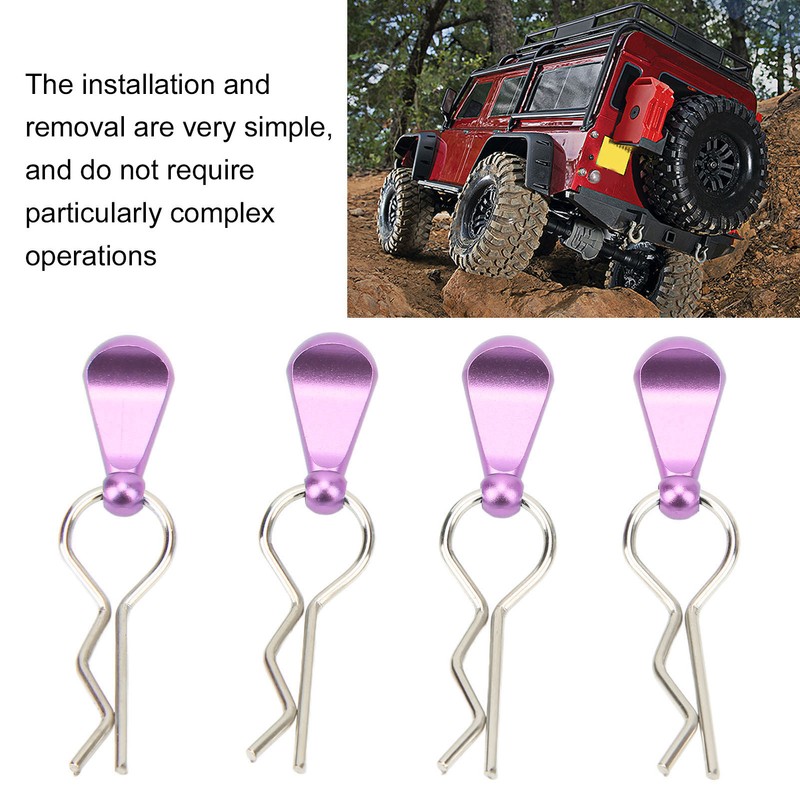 4Pcs Metal RC Car Body Clips with Pull Tabs for